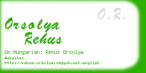 orsolya rehus business card